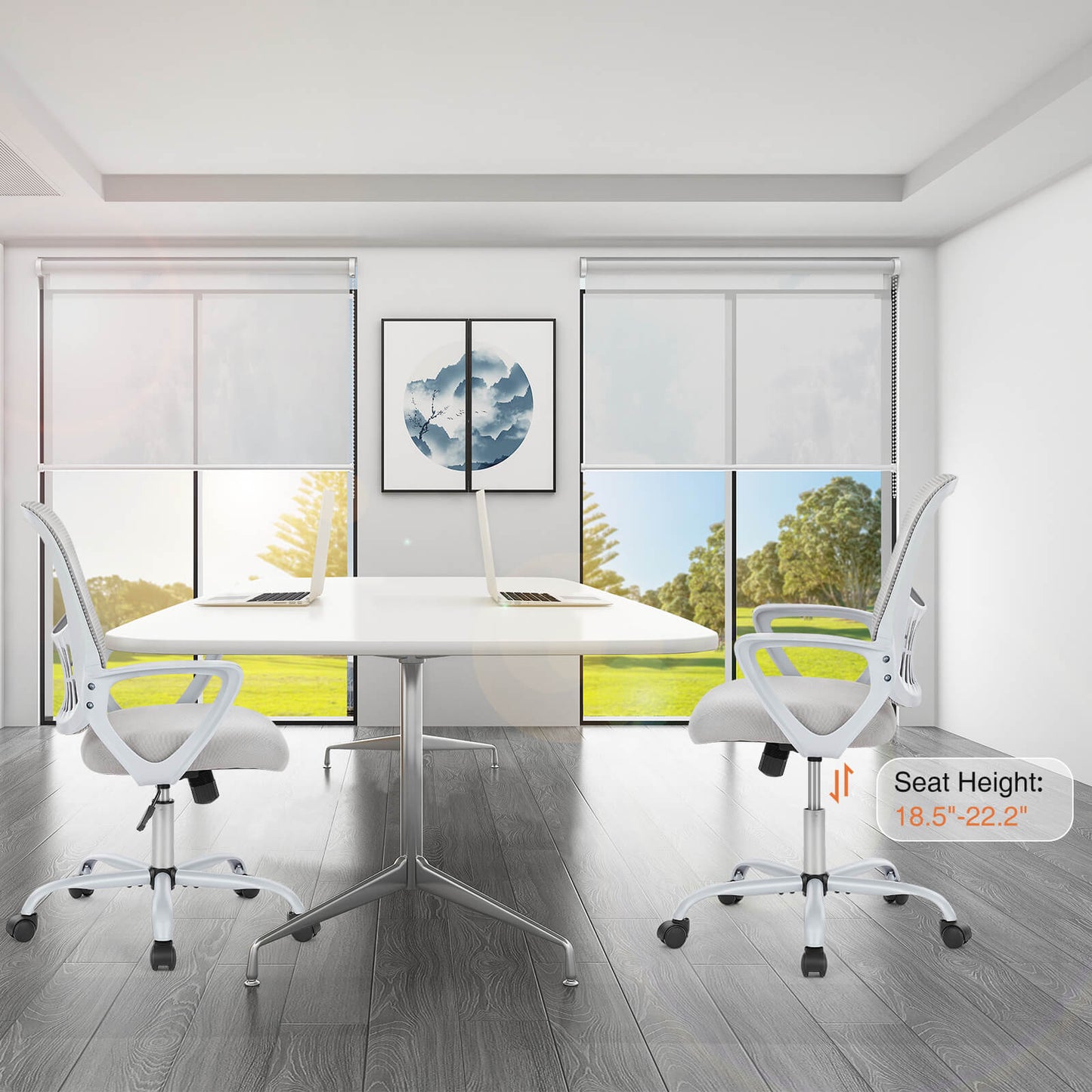 CONCETTA Office chair, ergonomic, adjustable height, with lumbar support and armrests, suitable for home, office.