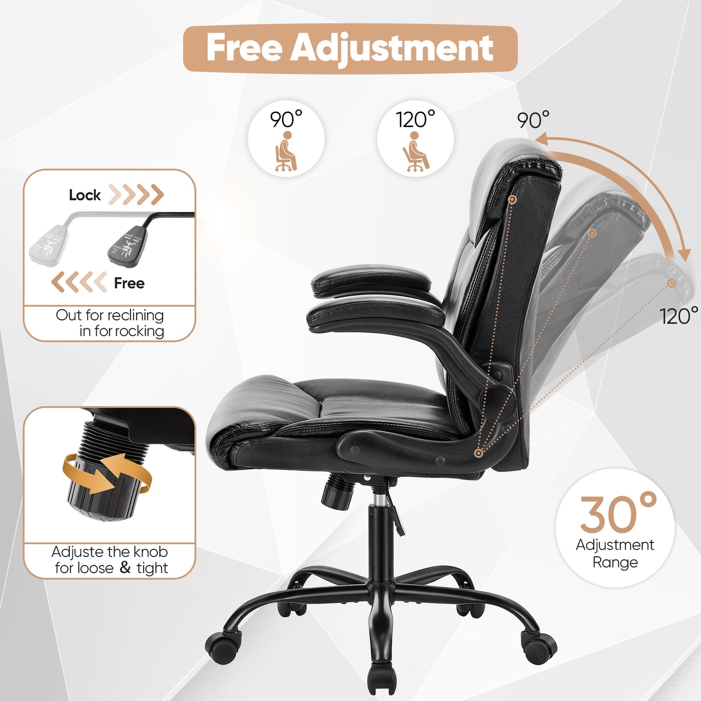 CONCETTA Ergonomic Mid Computer Executive Chair