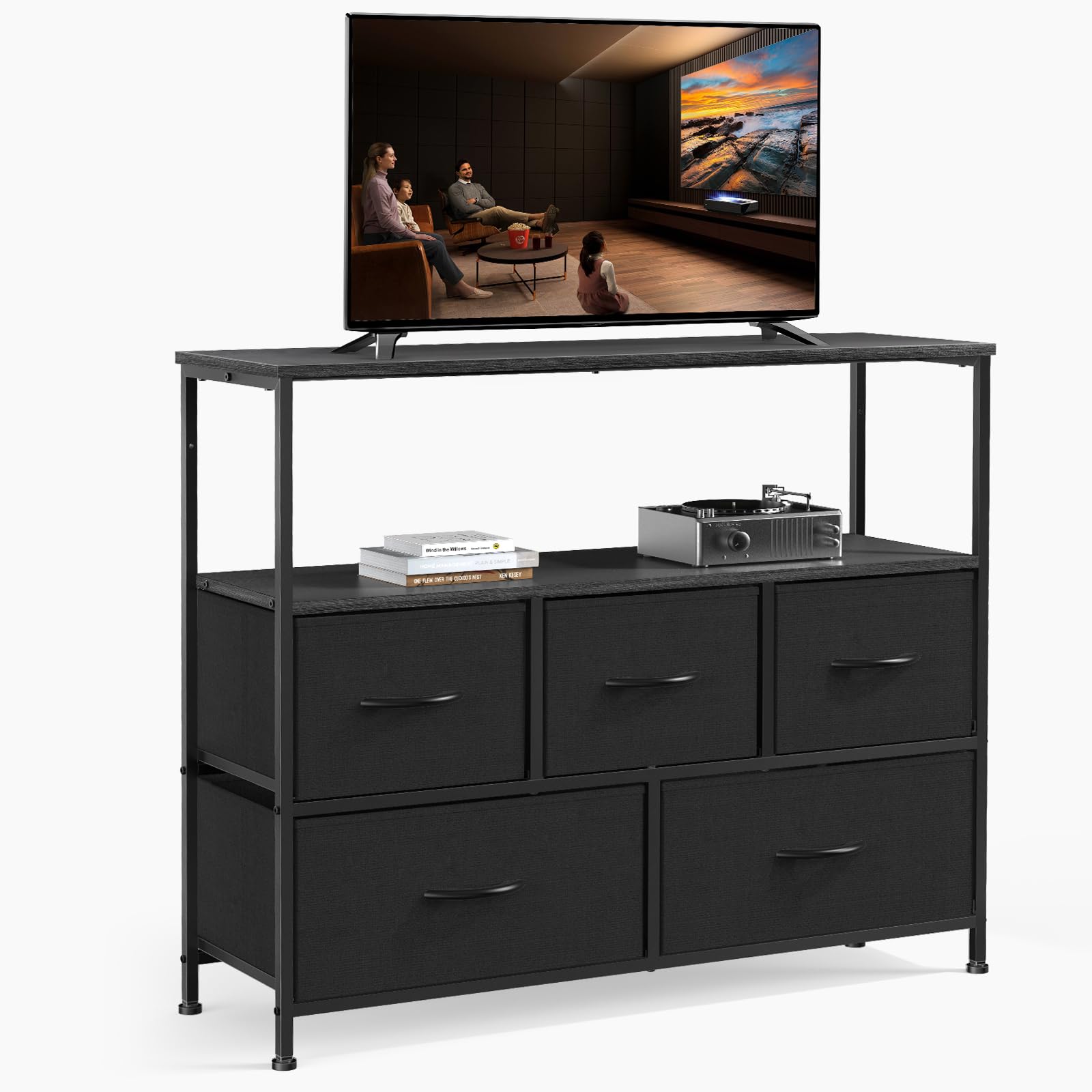CONCETTA Dresser TV Stand, Dresser for Bedroom, Dresser Drawer Organiz