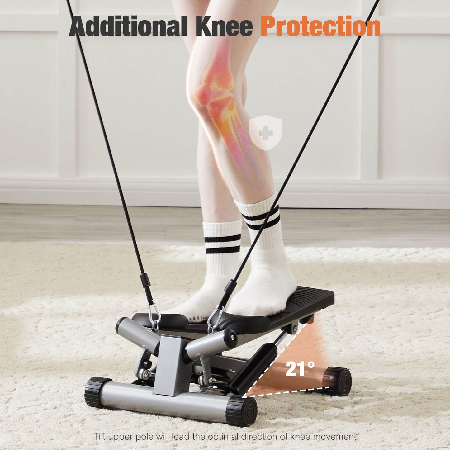 CONCETTA Portable Full Body Workout Stepper Machine Adjustable Foot Stepper for Fitness