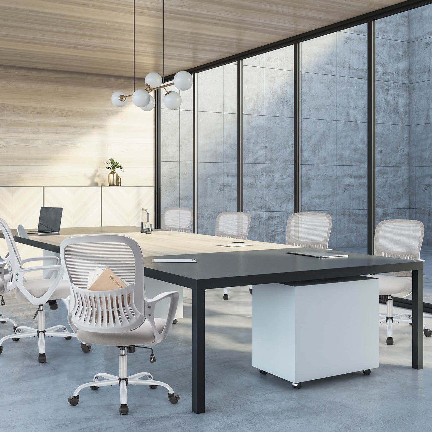 CONCETTA Office chair, ergonomic, adjustable height, with lumbar support and armrests, suitable for home, office.