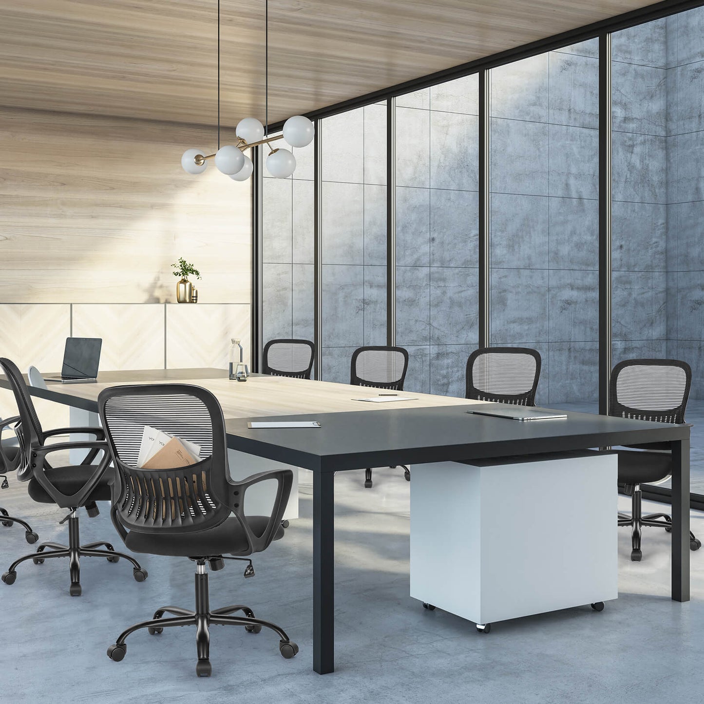 CONCETTA Office chair, ergonomic, adjustable height, with lumbar support and armrests, suitable for home, office.