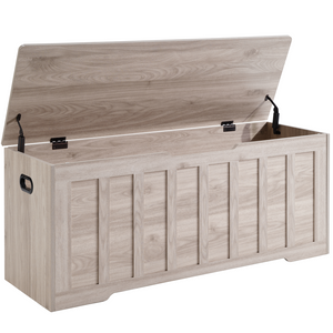CONCETTA Extra Large Wooden Storage Bench & Chest with Safety Hinges, Shoe Bench and Entryway Storage