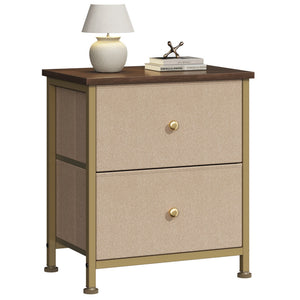 CONCETTA Nightstand Dresser- 2 Storage Drawers, Bedside Furniture End Table, Suitable for Living Room, Bedroom, Closet