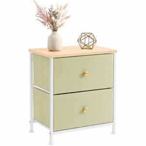 CONCETTA Nightstand Dresser- 2 Storage Drawers, Bedside Furniture End Table, Suitable for Living Room, Bedroom, Closet