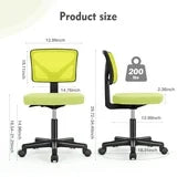 Mesh Task Chair with Padded Seat for Home Office, Green