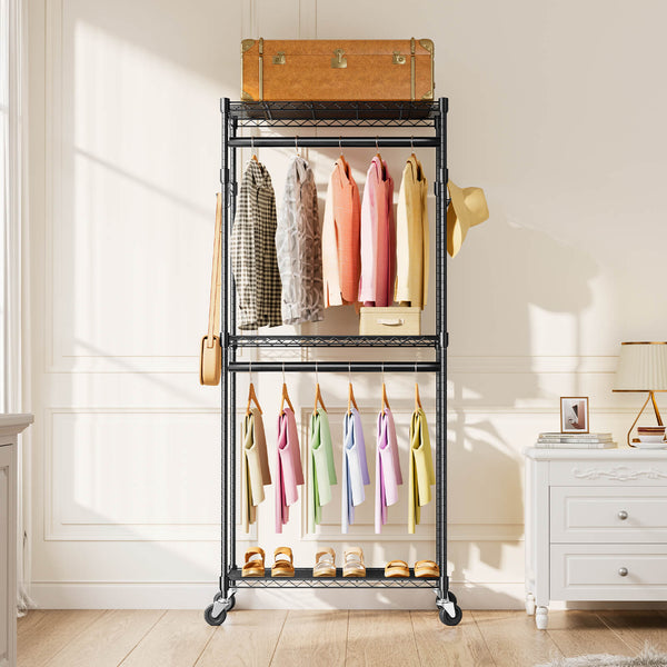 CONCETTA 3 Tier Adjustable Mini Rolling Hanger
