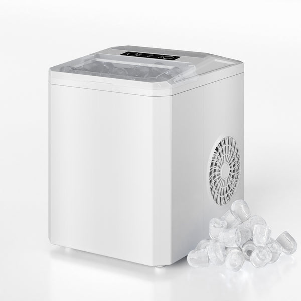 CONCETTA Portable Ice Maker Machine, 26.5 lb/Day Ice, Two Ice Sizes, Self-Cleaning Function, Compact Countertop Ice Maker with Ice Scoop & Basket