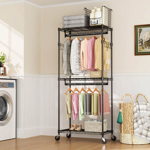 CONCETTA 3 Tier Adjustable Mini Rolling Hanger