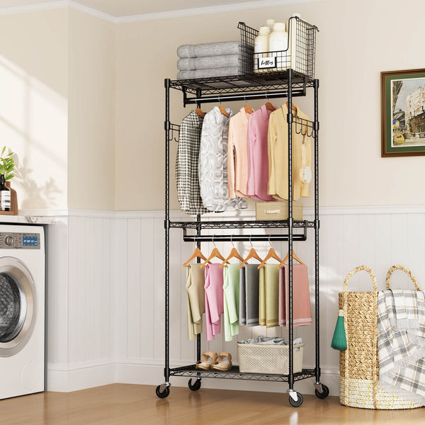 CONCETTA 3 Tier Adjustable Mini Rolling Hanger