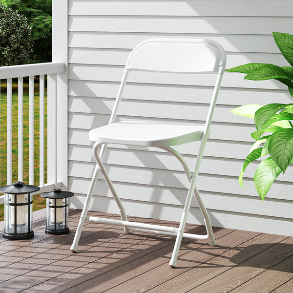 CONCETTA Plastic Folding Chairs Set, 330LB Load Capacity Lightweight for Indoor