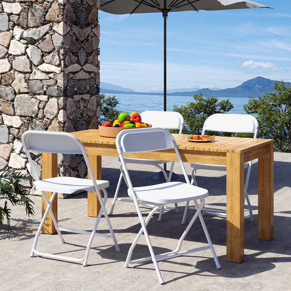 CONCETTA Plastic Folding Chairs Set, 330LB Load Capacity Lightweight for Indoor