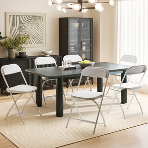 CONCETTA Plastic Folding Chairs Set, 330LB Load Capacity Lightweight for Indoor