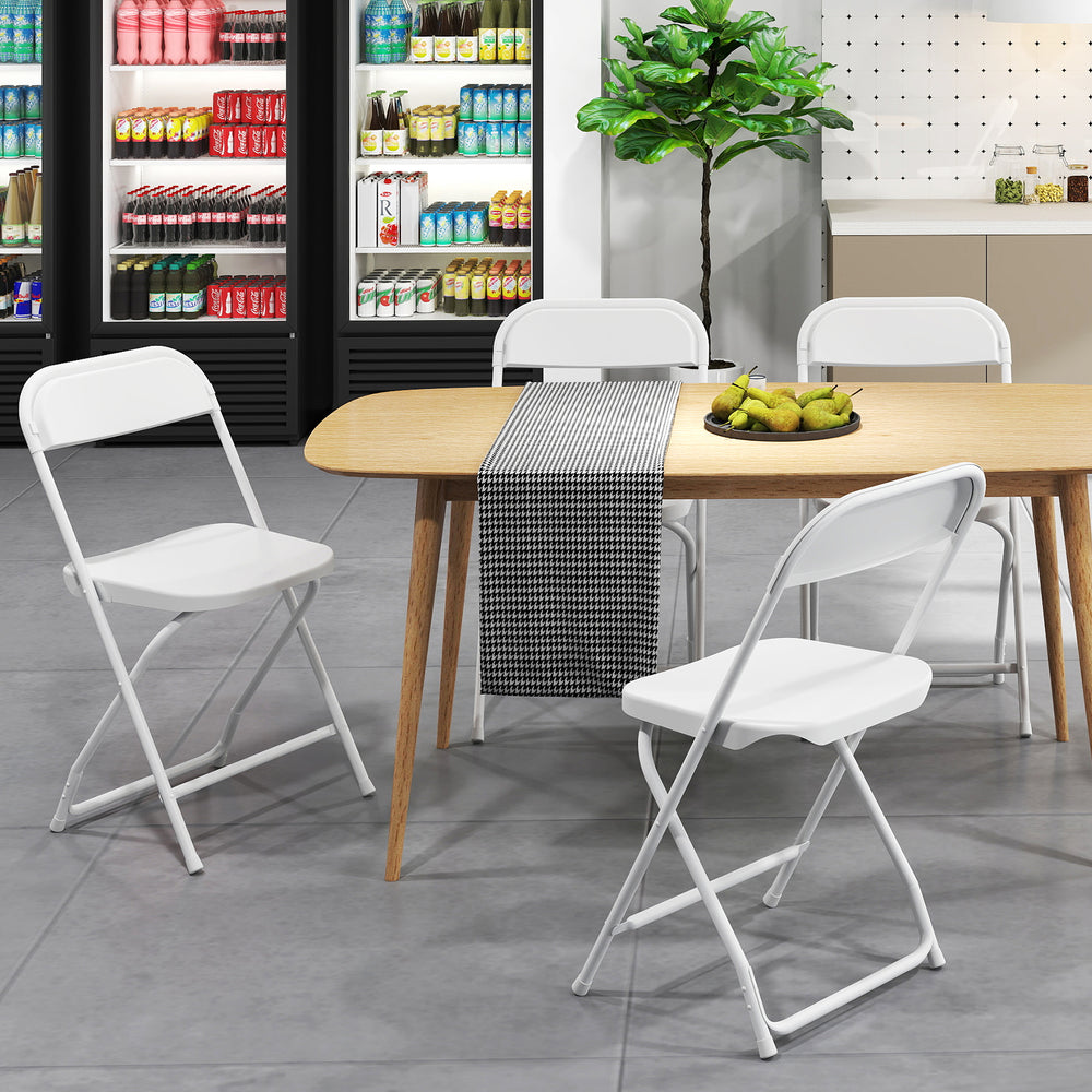 CONCETTA Plastic Folding Chairs Set, 330LB Load Capacity Lightweight for Indoor