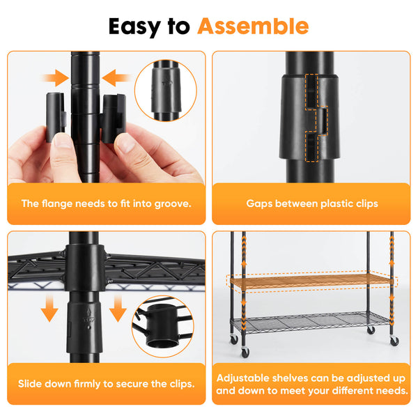 CONCETTA 3 Tier Adjustable Mini Rolling Hanger