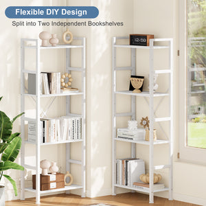 CONCETTA Triple 4-Tier Bookshelf with 11 Open Display Shelves, Adjustable Storage Bookcase for Home & Office, Sturdy Steel Frame and Wood Construction, Anti-Tip and Adjustable Feet