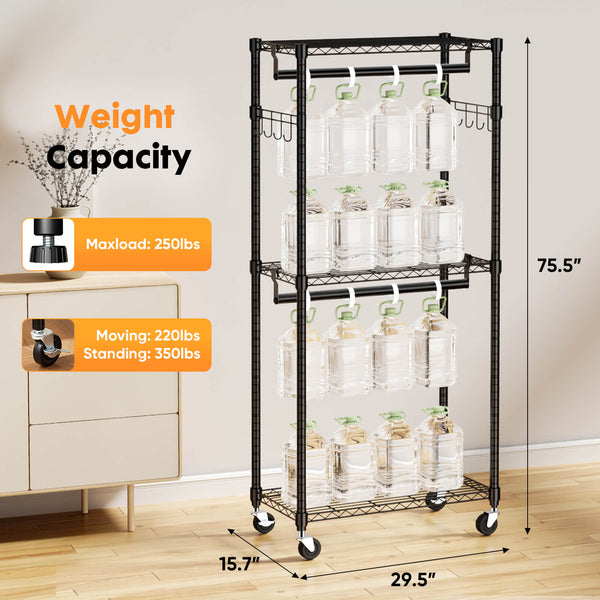 CONCETTA 3 Tier Adjustable Mini Rolling Hanger