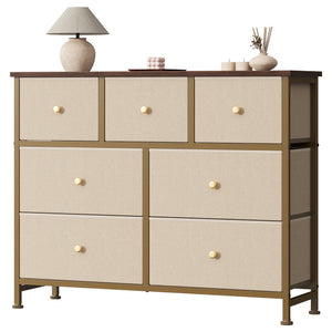 CONCETTA 7-Drawer Fabric Storage Cabinet for Adults, TV Cabinet Sideboard, Organizer Furniture for Living Room, Office, Kitchen, Hallway
