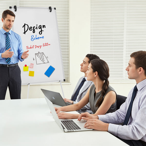 SHOUFTW Magnetic Whiteboard with Stand, Portable Dry Erase Board with Adjustable Tripod Easel for Office, Classroom, Home