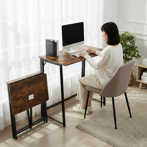 CONCETTA Lightweight Folding Desk 31.5", Space Saving Workstation, Portable Computer Table for Small Home Office & RV, Easy Set Up