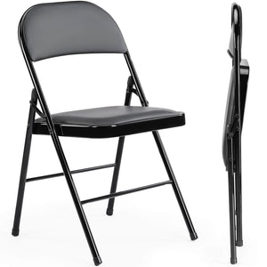 CONCETTA Genuine Leather Folding Chair - Soft and comfortable, easy to carry and store, suitable for events, weddings, parties, home, office