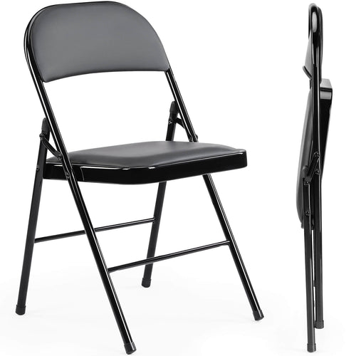 CONCETTA Genuine Leather Folding Chair - Soft and comfortable, easy to carry and store, suitable for events, weddings, parties, home, office