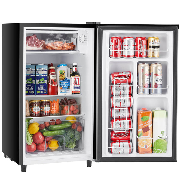 CONCETTA Mini Fridge with Freezer,3.2 Cu.Ft Small Refrigerator Single Door Adjustable Thermostat Energy-efficient Low Noise