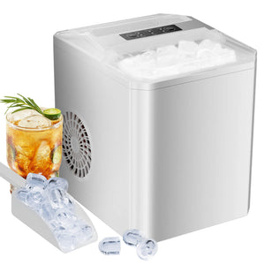 CONCETTA Countertop Ice Maker, Portable Ice Machine Self-Cleaning, 9 Cubes in 6 Mins, for Home Party Office