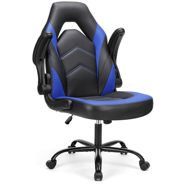 CONCETTA Ergonomic Leather Gaming Chair-Office Desk PU Leather Chair -up Armrests, Swivel Task Chair Adjustable Height for Adults Teens Kids