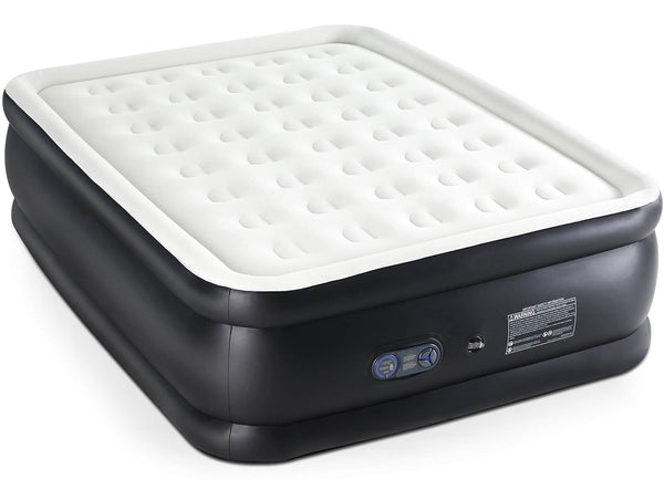 CONCETTA Portable inflatable blow up mattress air bed with built-in high capacity air pump, double height