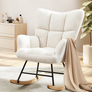 CONCETTA  Rocking Chair Nursery, with High Backrest, Reading Chair Modern Rocking Accent Chairs Glider Recliner for Living Room, Nursery, Bedroom