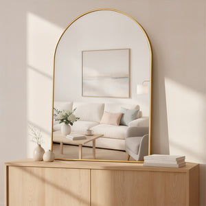CONCETTA Arched Wall Mirror, Bathroom Vanity Mirror With Frame