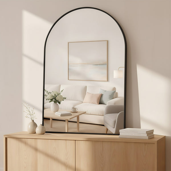 CONCETTA Arched Wall Mirror, Bathroom Vanity Mirror With Frame
