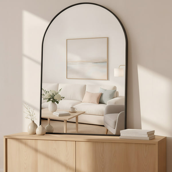 CONCETTA Arched Wall Mirror, Bathroom Vanity Mirror With Frame