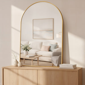 CONCETTA Arched Wall Mirror, Bathroom Vanity Mirror With Frame