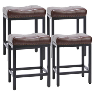 CONCETTA Saddle Bar Stool Kitchen Stools, Sturdy Steel Frame