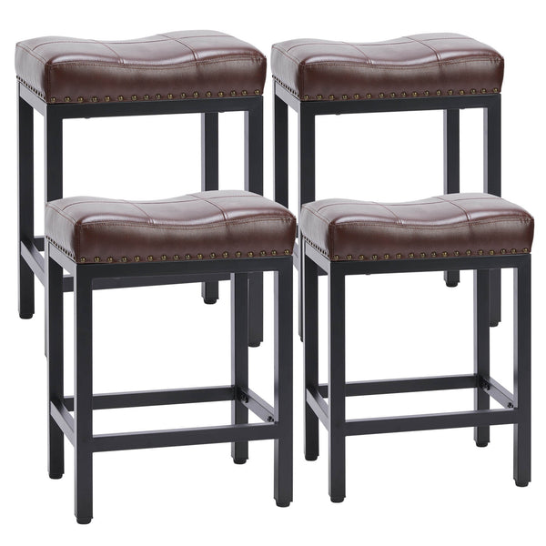 CONCETTA Saddle Bar Stool Kitchen Stools, Sturdy Steel Frame
