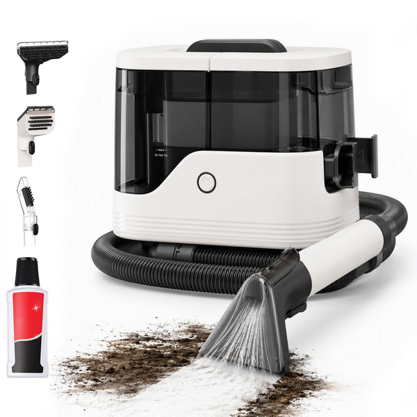 SHOUFTW Carpet Cleaner Machine, 13KPA Portable Deep Spot Cleaner with 3 Brushes Steam Strong Suction 1.5L Large Tank Capacity for Couch, Curtain, Carpet, Car