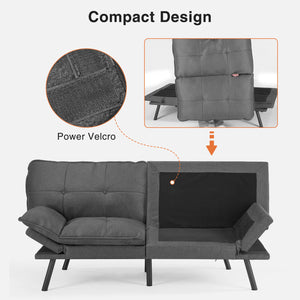 CONCETTA Sleeper Futon Sofa Couch Bed-Memory Foam Couch, Convertible Living Room Couch, Apartment, Studio, Office, Meeting, Living Room