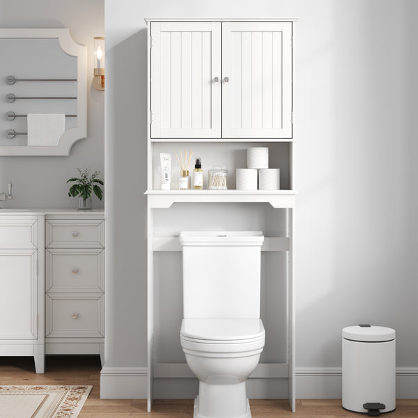 CONCETTA Over The Toilet Cabinet for Bathroom, Space Saver Storage with Quiet Magnetic Doors & Adjustable Bottom Stabilizer
