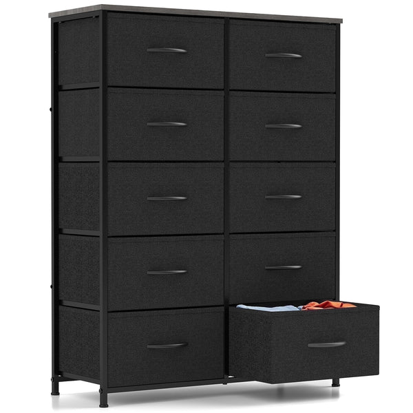 CONCETTA Dressers for Bedroom with 10 Drawers Storage Tower Tall Dresser Fabric Dressers