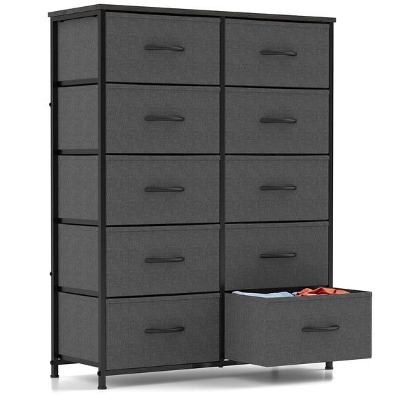 CONCETTA Dressers for Bedroom with 10 Drawers Storage Tower Tall Dresser Fabric Dressers