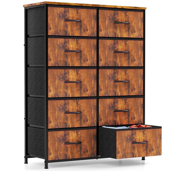CONCETTA Dressers for Bedroom with 10 Drawers Storage Tower Tall Dresser Fabric Dressers