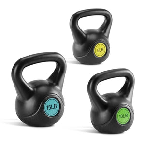 SHOUFTW Powder-Coated Kettlebell with a Cast Iron Core, with a Non-Slip Handle and Flat Base, Suitable for Fitness Training, Durable for Strength Training