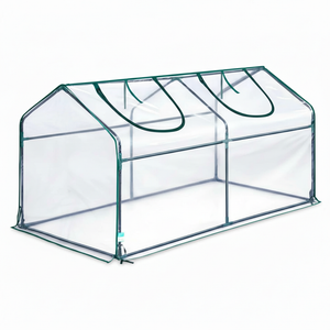 CONCETTA 4-Tier Mini & Portable Greenhouse with Wheels, Rust-Resistant Steel Frame, PVC Cover for Indoor or Outdoor Gardening