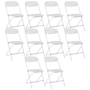 CONCETTA Plastic Folding Chairs Set, 330LB Load Capacity Lightweight for Indoor