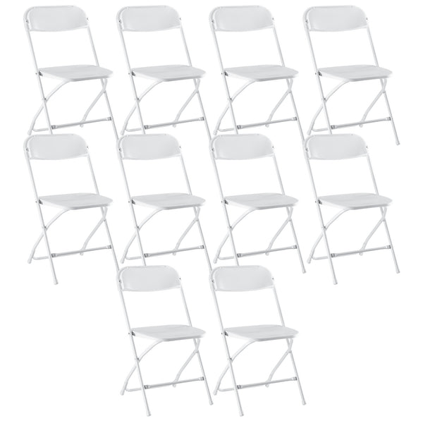 CONCETTA Plastic Folding Chairs Set, 330LB Load Capacity Lightweight for Indoor