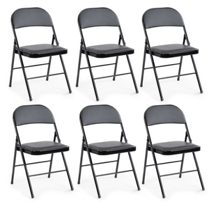 Genuine Leather Folding Chair - Soft and comfortable, easy to carry and store, suitable for events, weddings, parties, home, office