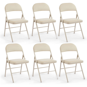 Genuine Leather Folding Chair - Soft and comfortable, easy to carry and store, suitable for events, weddings, parties, home, office