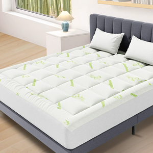 CONCETTA Mattress Protector, Thickened Mattress Pad with Bamboo Fiber Viscose Filling, Breathable, Soft, Cooling,Avocado green